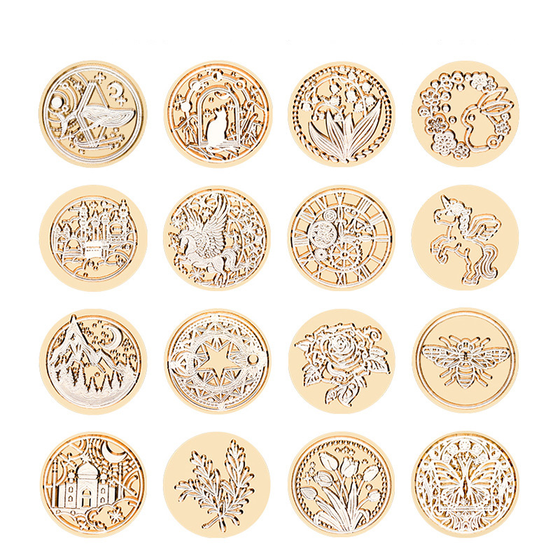 Wax Seal Stamp Set - Stempel do wosku z motywem lotosu